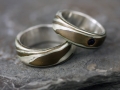 Mokume bronze silber 6web